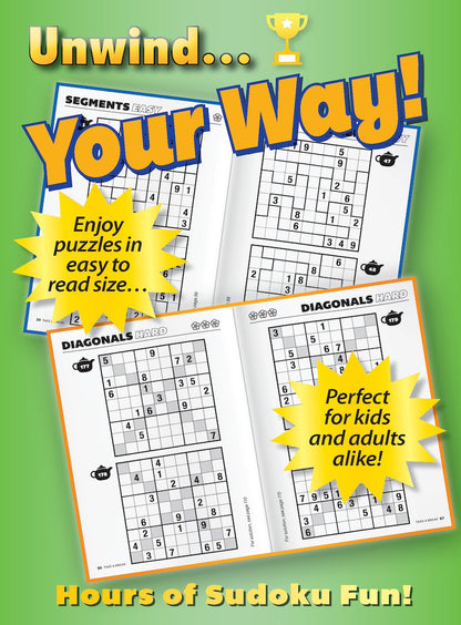 Take a Break - First Choice Sudoku 243003: 190+ Puzzles, Classic, Diagonals, Segments, Premier Issue, Mind-Boosting Fun, Brain Challenges, All Ages & Levels, Unplug, Relax, Unwind, De-Stress & Solve!