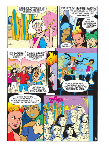 Archie Jumbo Comics Digest - Sabrina Spellman Monster Movie Magic, Nemesis Amber Nighstone, Sabrina Must Use Her Own Spells To Keep Archie & Friends Safe Without Them Realizing Movie Magic Is Real!