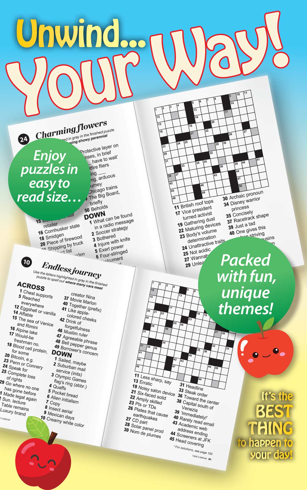 Take a Break - Cross Word (Large Print): 99+ Puzzles & Mystery Words, Seasonal Puzzle Picking, Hours Of Mind-Boosting Fun, Brain Challenges, Relax, Unwind, Unplug, De-Stress, Sit Back & Solve!
