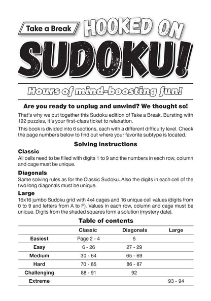 Take a Break - Hooked on Sudoku #3