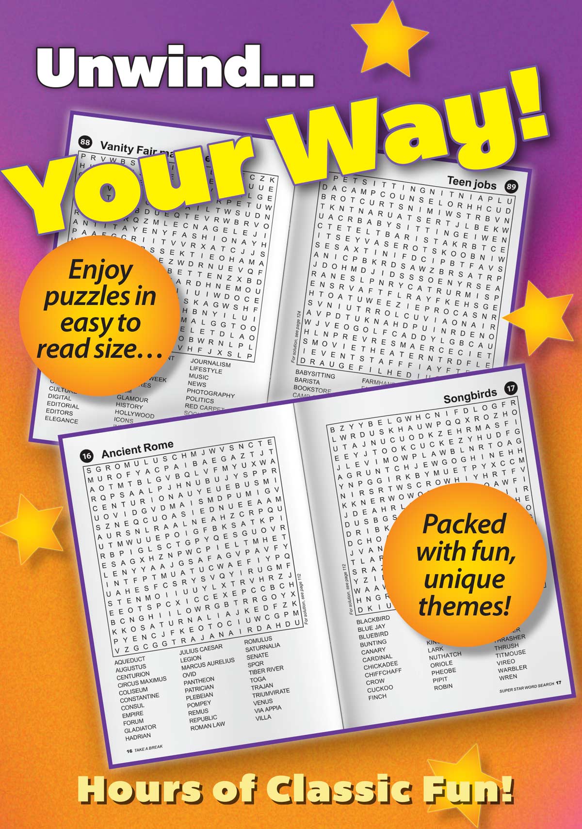 Take a Break - Super Star Word Search #3