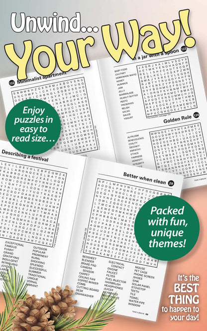 Take a Break - Word Search: 144+ Puzzles, 10 Bonus Crisscross & Fill-In Puzzles, Autumn Themed, Brain Challenges, Mind-Boosting Fun, Relax, Unwind, Unplug, De-Stress, Reduce Anxiety & Solve!