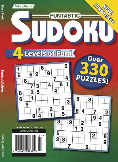 Take a Break- Funtastic Sudoku 24.12.13: Over 330 Puzzles, 4 Levels Of Fun, Unwind, Relax, Solve & Enjoy Your Sudoku Puzzle!