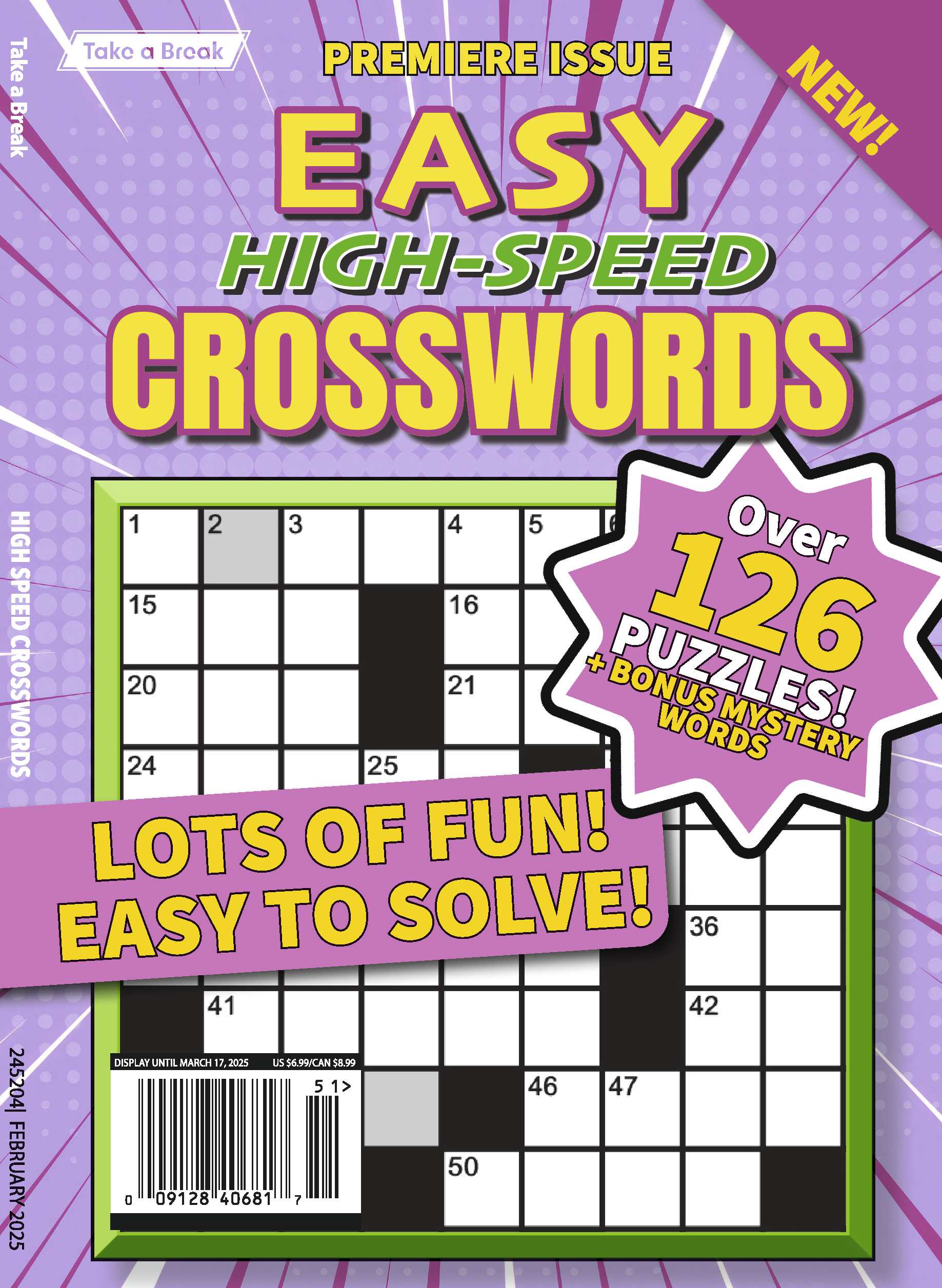 Take a Break - Easy Breezy Crossword 24.12.13: Over 126 Easy Puzzles & Bonus Mystery Words, Crosswords For All Ages, Simple To Solve  & Lots Of Fun!