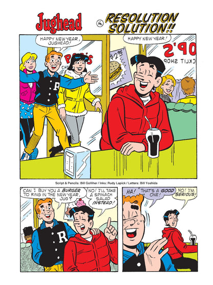 Archie Milestones Jumbo Comics Digest - Jughead New Year's Bash Issue 27: Celebrate The New Year In Riverdale With Jughead & Friends, Stories On Celebrations, Resolutions, Good Times & More!