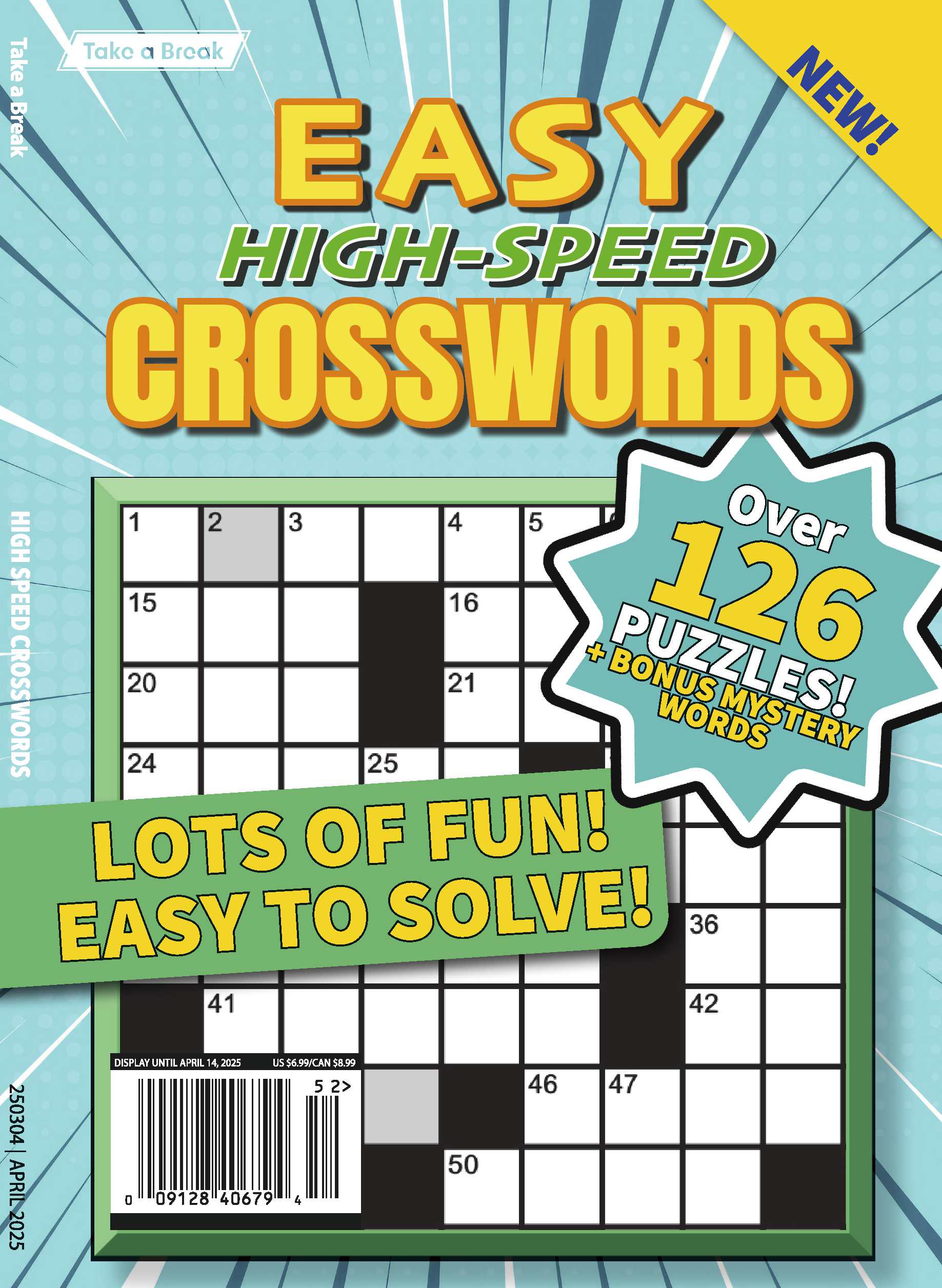 Take a Break - Easy Breezy Crossword 25.01.25: Over 126 Easy Puzzles, Crosswords For All Ages, Simple To Solve, Unplug, Relax, Hours Of Mind-Boosting Fun & More!