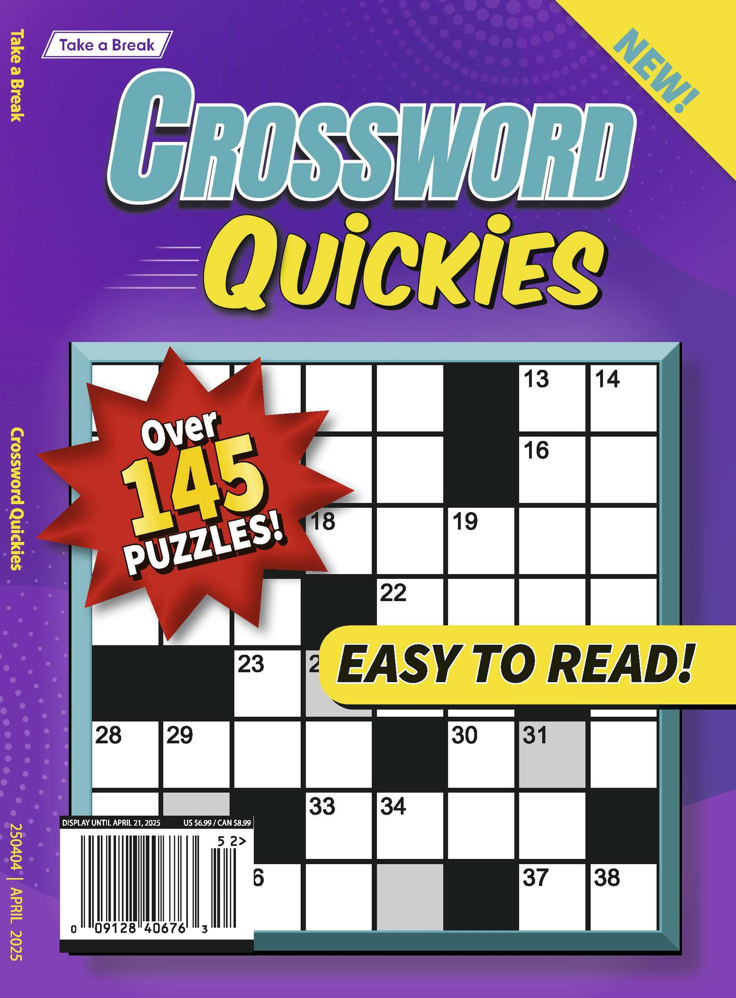 Take a Break - Crossword Quickies 25.01.17: Over 145 Puzzles, Easy To Read, Boost Your Brain, Relax, Solve & More!