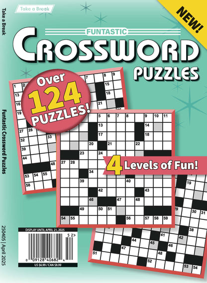 Take a Break - Funtastic Crossword 25.01.17: Over 124 Puzzles, 4 Levels Of Fun! Your First-Class Ticket To Unwind, Unplug, Relax & More!