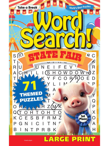 World's Best Puzzle - Word Search 25.04.18: Large Print, 71 Puzzles, 100 Pages, State Fair Edition, The Perfect Way To Unwind & Sharpen Your Brain!