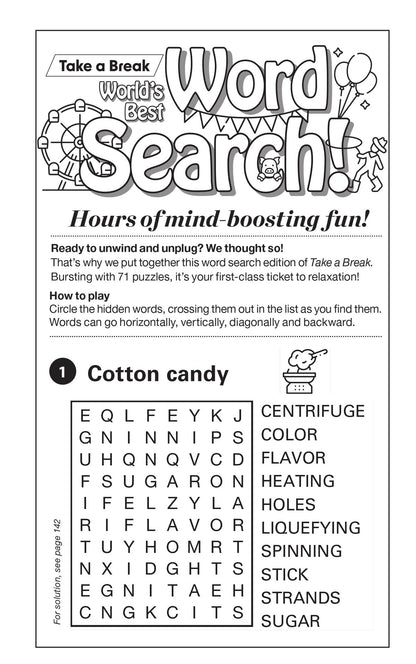 World's Best Puzzle - Word Search 25.04.18: Large Print, 71 Puzzles, 100 Pages, State Fair Edition, The Perfect Way To Unwind & Sharpen Your Brain!
