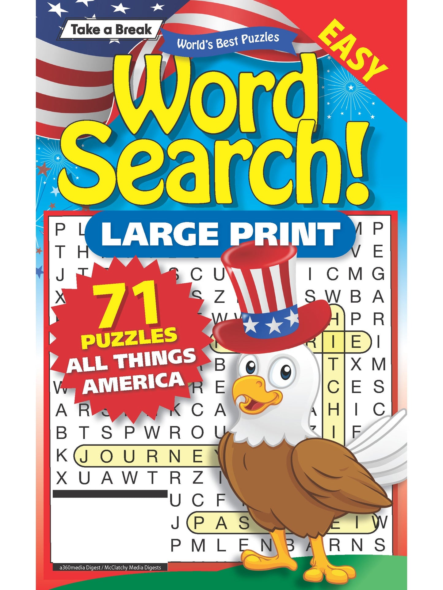 World's Best Puzzle - Word Search 25.05.02: 71 Large Print Puzzles, All Things America, Patriotic Puzzles, Easy To Read, Unwind, Relax, Sharpen Your Brain & More!