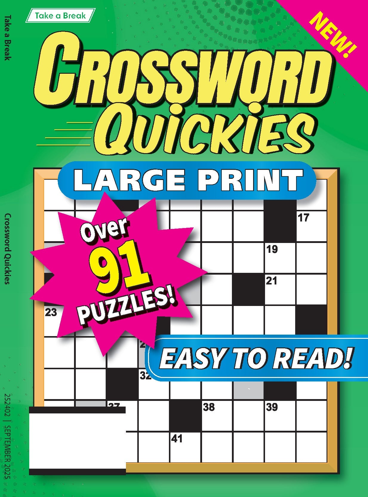 Take a Break - Crossword Quickies 25.06.02: Large Print, Over 91 Puzzles, Easy To Read, Boost Your Brain & More!