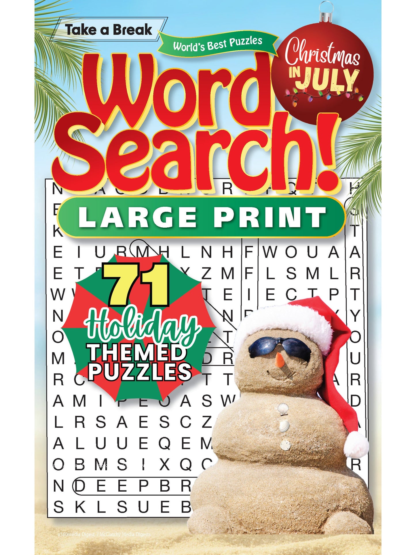 World's Best Puzzle - Word Search 25.07.11: Large Print, 71 Puzzles, Christmas In July, Holiday Themed Puzzles, Relax & Unwind, Great For Travel & More!