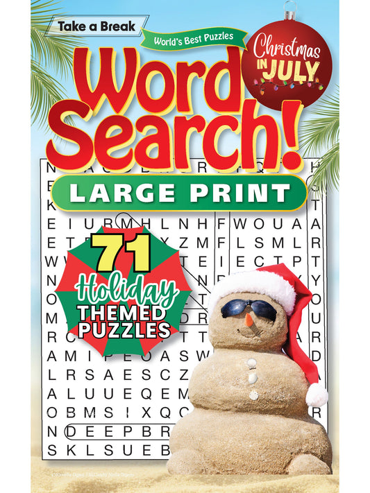 World's Best Puzzle - Word Search 25.07.11: Large Print, 71 Puzzles, Christmas In July, Holiday Themed Puzzles, Relax & Unwind, Great For Travel & More!