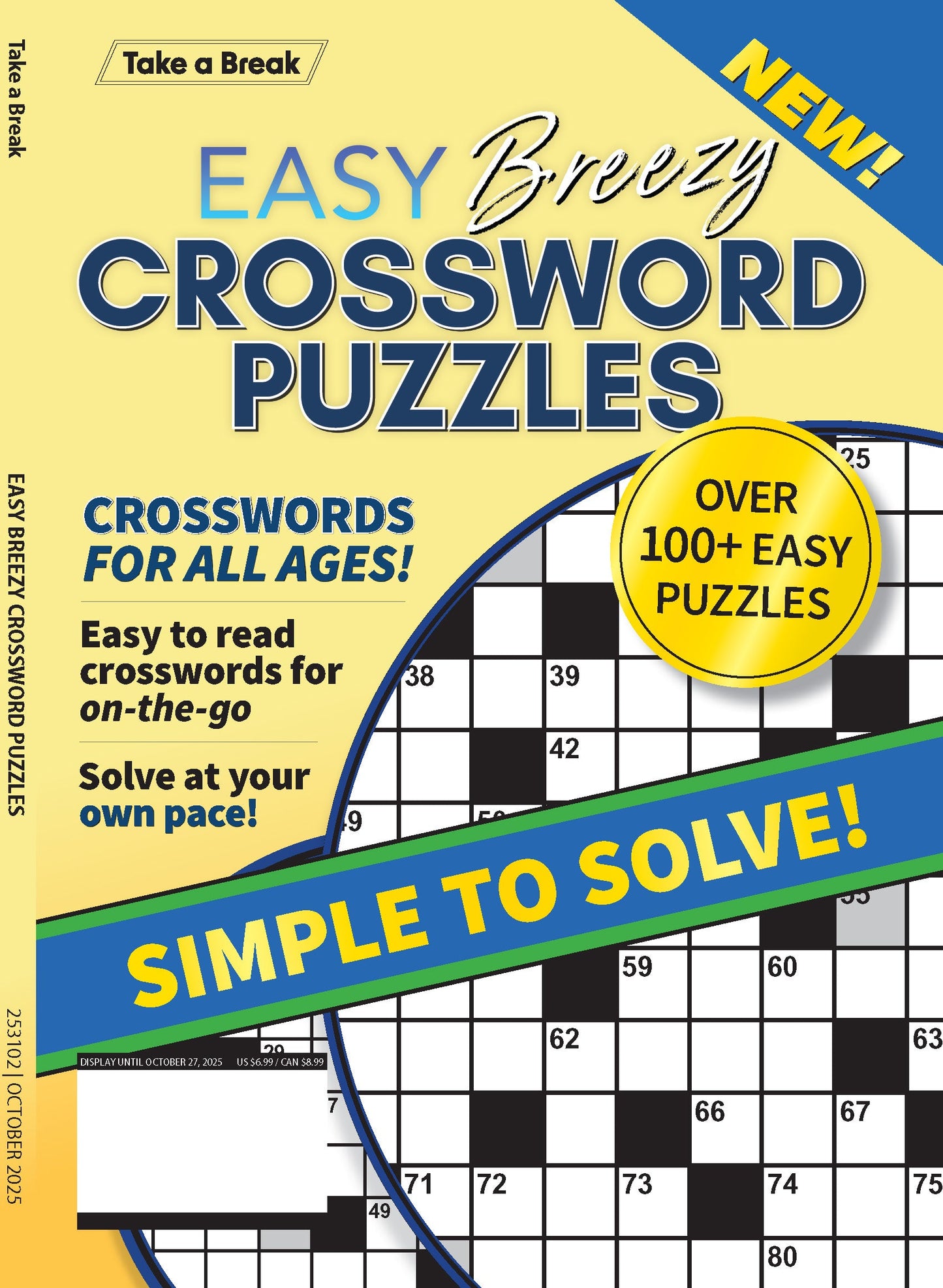 Take a Break - Easy Breezy Crossword 25.07.25: Over 100 Easy Puzzles, Crosswords For All Ages, Simple To Solve &  At Your Own Pace, Relax & Unwind, Great For On-The-Go & More!