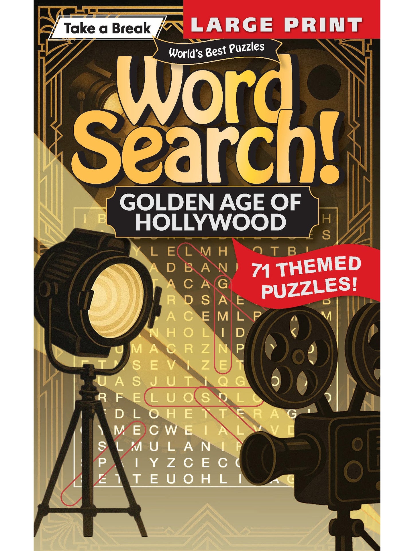 World's Best Puzzle - Word Search 25.08.15: Large Print, 71 Themed Puzzles, Golden Age Of Hollywood,  Relax & Unwind, Solve, Sharpen Your Brain & More!
