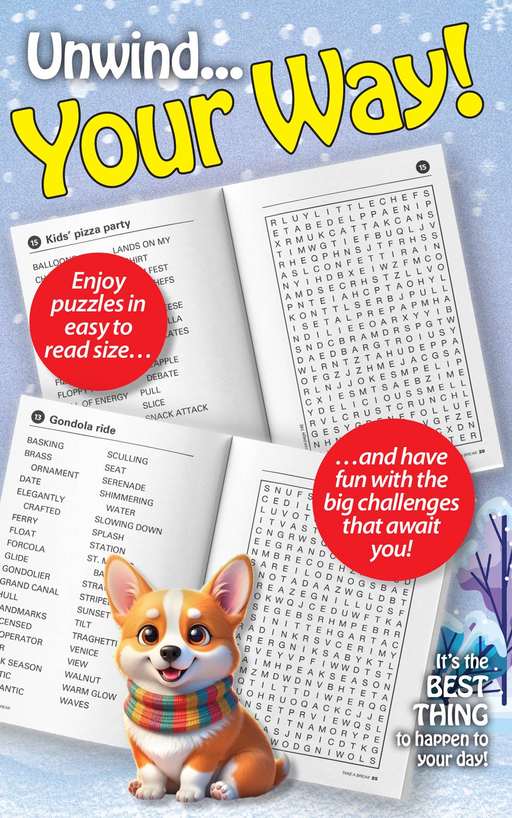 World's Best Puzzle - Word Search 25.11.21: Large Print, Winter Word Search, 71 Themed Puzzles, Relax & Unwind, Sharpen Your Brain & More!