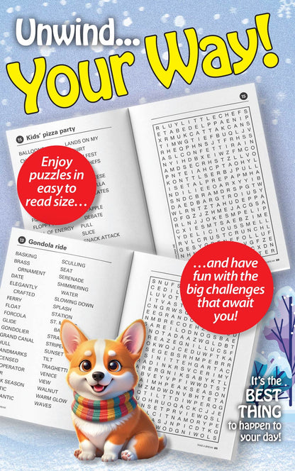 World's Best Puzzle - Word Search 25.11.21: Large Print, Winter Word Search, 71 Themed Puzzles, Relax & Unwind, Sharpen Your Brain & More!