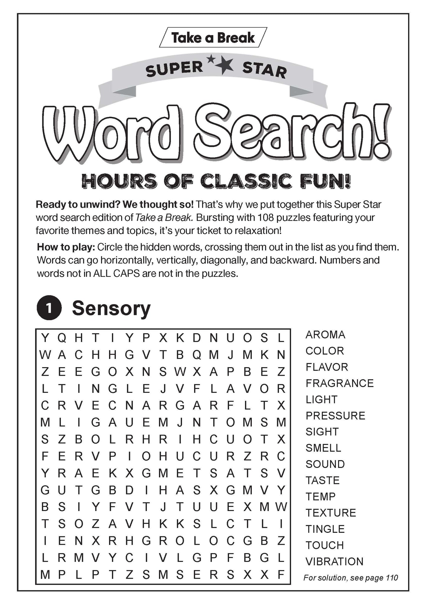 Take a Break - Superstar Word Search 25.11.28: Over 100 Puzzles, Classic Fun, Easy To Read, Fun To Play, Relax & Unwind, Great For Travel, Solve & More!