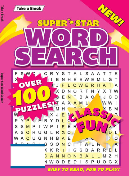 Take a Break - Superstar Word Search 26.01.16: Over 100 Puzzles, Classic Fun, Easy To Read, Fun To Play, Relax & Unwind, Great For Travel, Solve, Relax, Unplug & More!