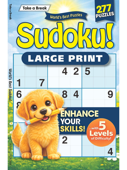 World's Best Puzzle - Sudoku 26.04.03: Large Print, 277 Puzzles, 5 Levels Of Difficulty, Relax & Unwind, Great For Travel, Sharpen Your Brain & More!