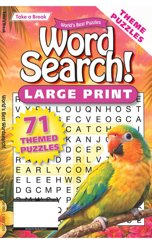 World's Best Puzzle - Word Search 26.04.24: Large Print, 71 Themed Puzzles, Relax & Unwind, Great For Travel, Brain Booster