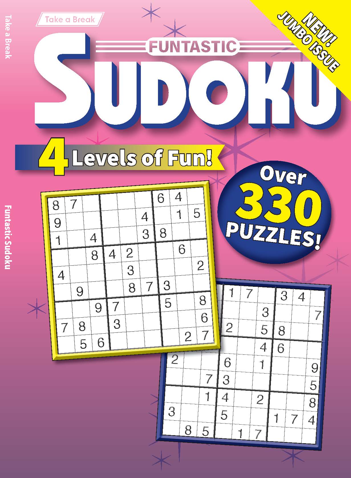 Take a Break - Funtastic Sudoku 26.01.02: Jumbo Issue With Over 330 Puzzles & 4 Levels of Fun, Relax & Unwind, Great For Travel, Brain Booster & More!