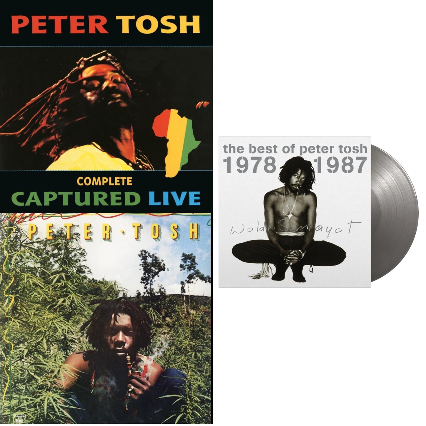 Peter Tosh - Complete Captured Live (Blue, Yellow, Red, Orange Marbled LP Vinyl) & Best Of 1978-1987 (2LP/Silver Vinyl/180G) & Legalize It
