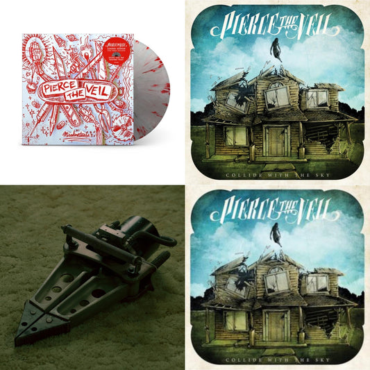 Pierce The Veil - Collide With The Sky & Jaws Of Life & Misadventures (Silver With Red Splatter LP Vinyl) & Collide With The Sky (Sea Blue LP Vinyl)