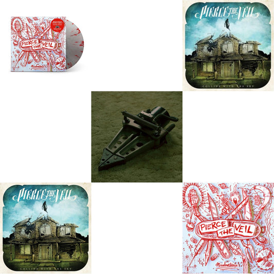Pierce The Veil - Misadventures & Collide With The Sky & Jaws Of Life & Misadventures (Silver With Red Splatter LP Vinyl) & Collide With The Sky (Sea Blue LP Vinyl)