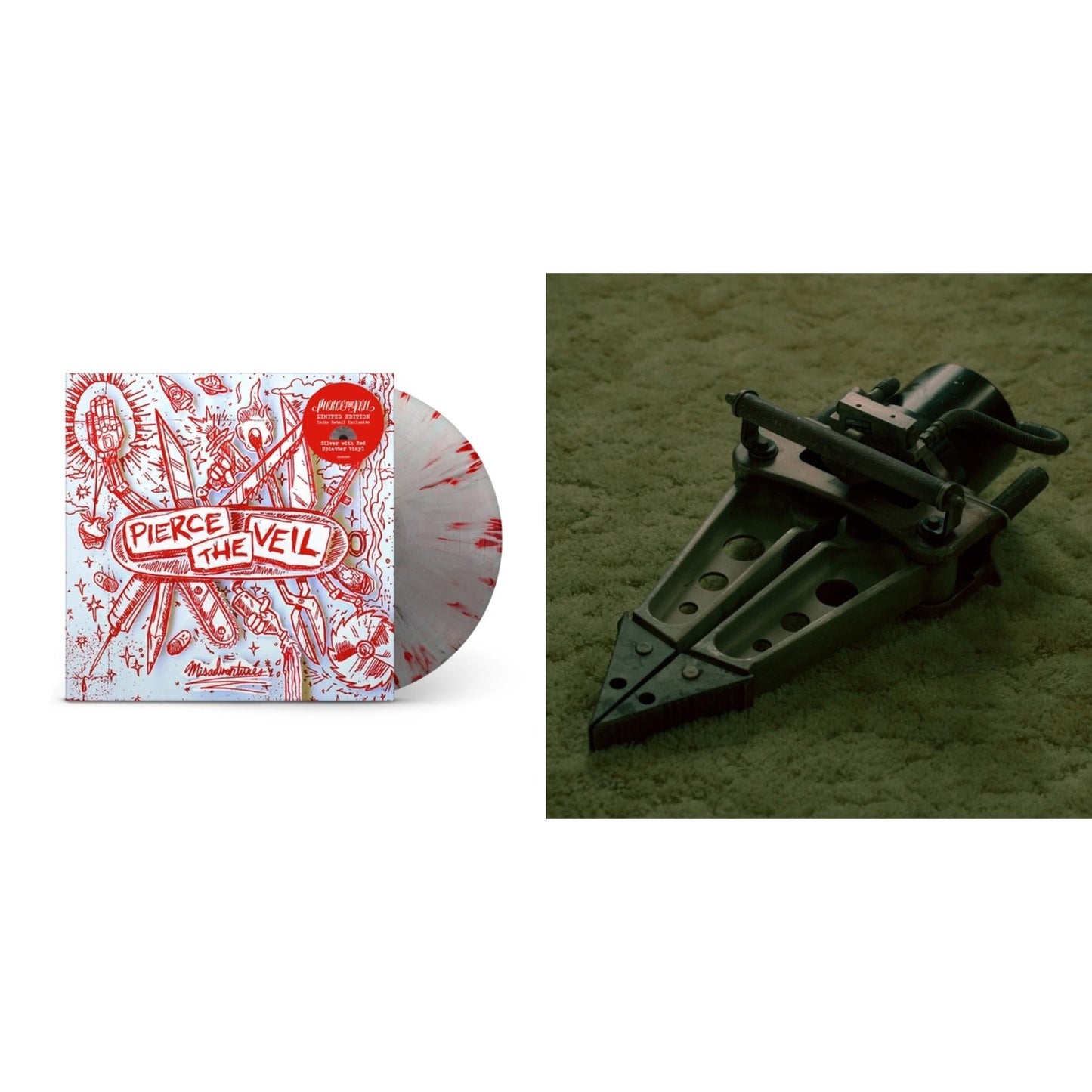 Pierce The Veil - Jaws Of Life & Misadventures (Silver With Red Splatter LP Vinyl)