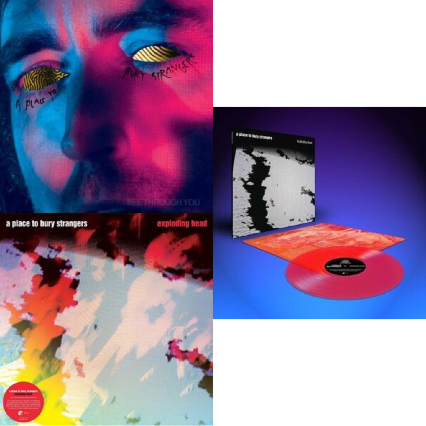 Place To Bury Strangers - Exploding Head (2022 Remaster/Deluxe/Limited/2LP) & Exploding Head (2022 Remaster/Color LP Vinyl) & See Through You