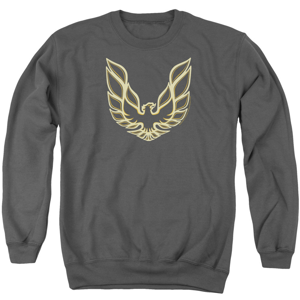 Pontiac Iconic Firebird Mens Crewneck Sweatshirt Charcoal