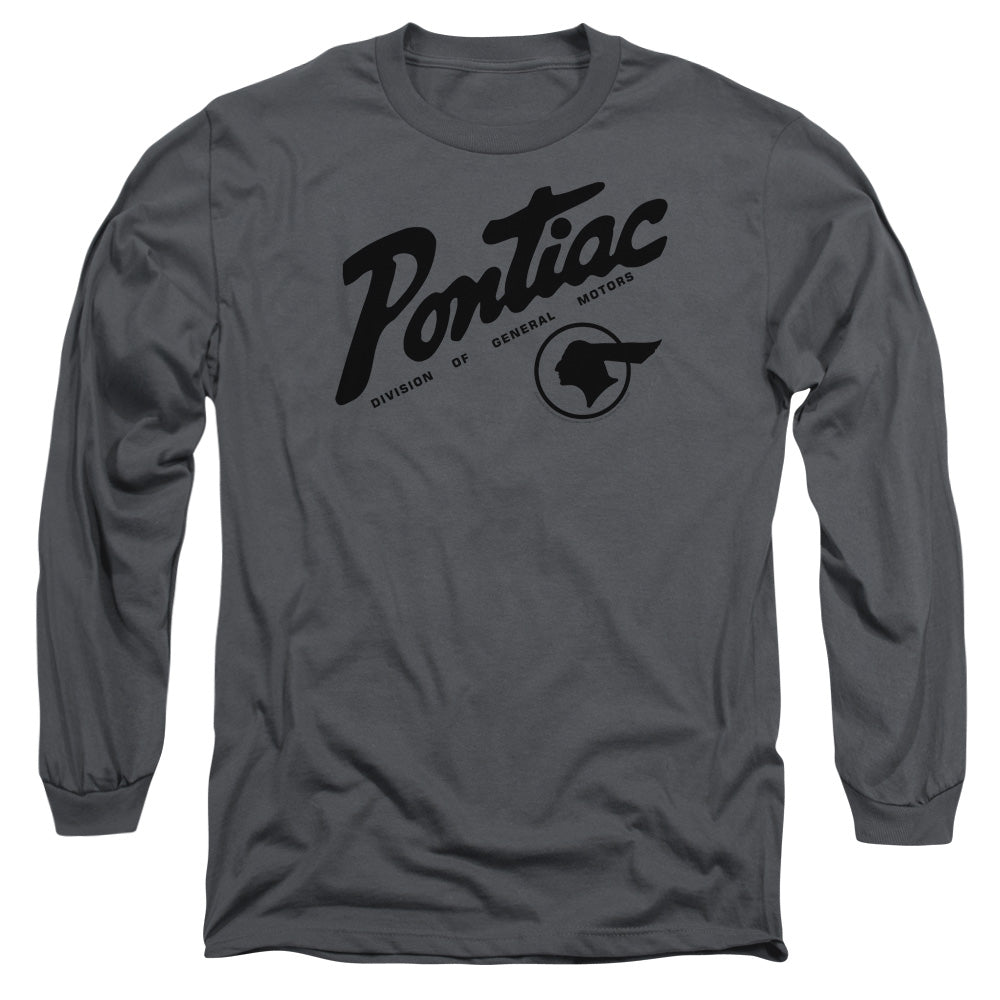 Pontiac Division Mens Long Sleeve Shirt Charcoal