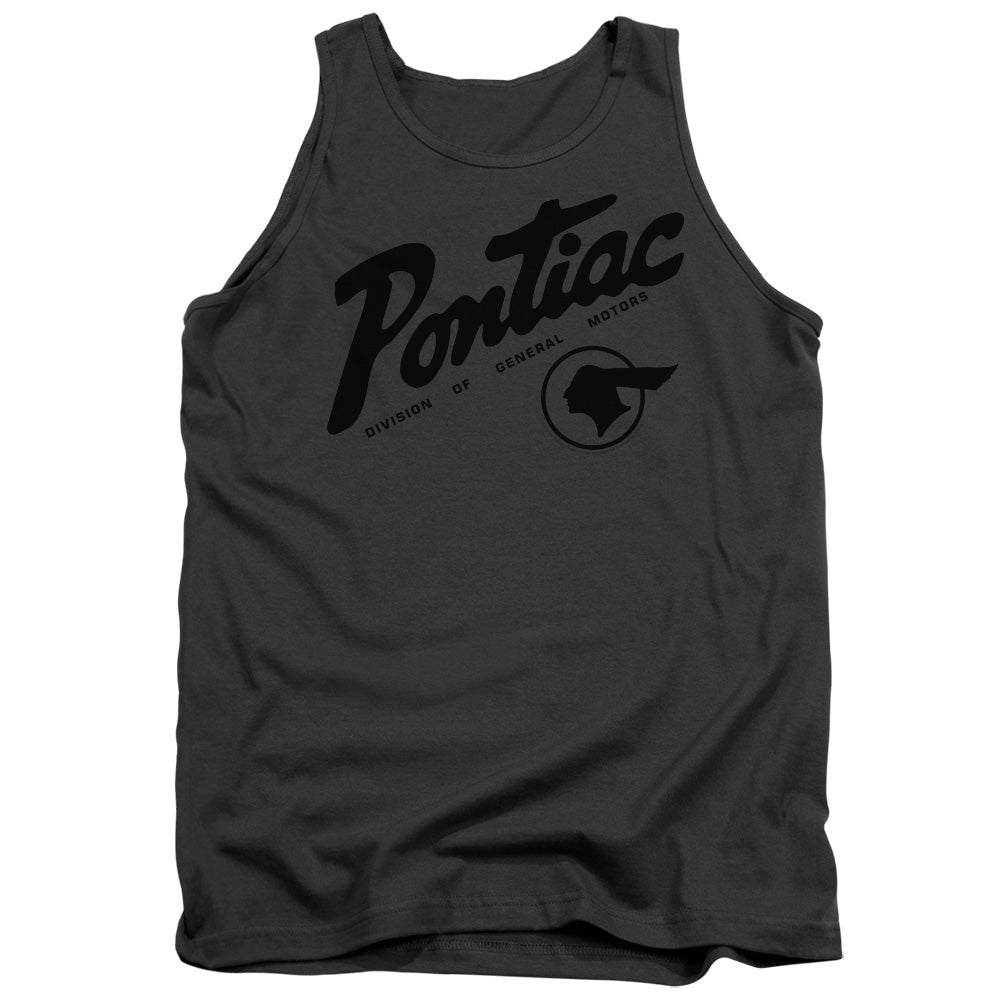 Pontiac Division Mens Tank Top Shirt Charcoal