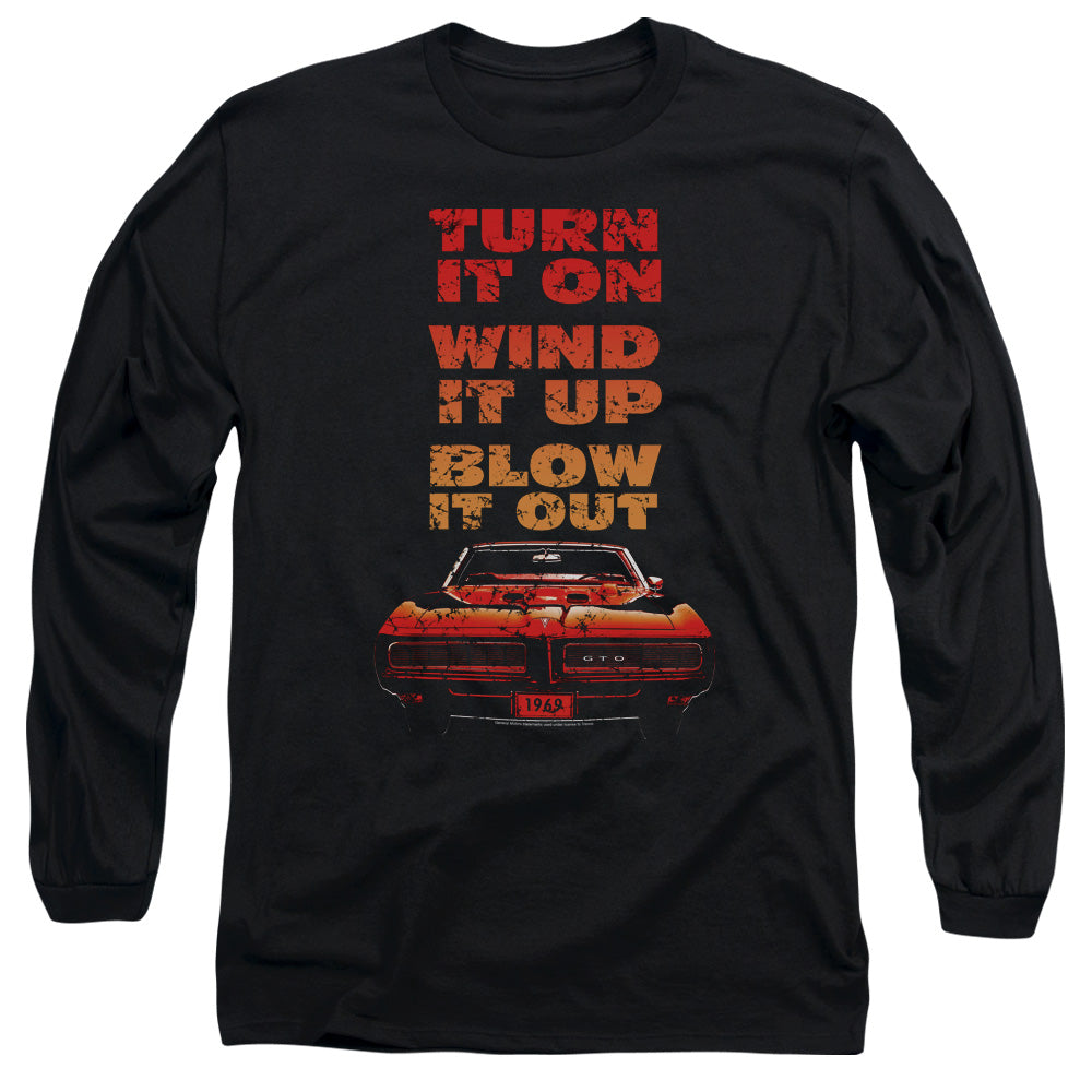 Pontiac Blow It Out Gto Mens Long Sleeve Shirt Black