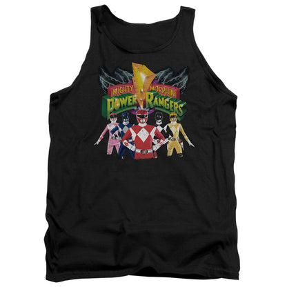 Power Rangers Rangers Unite Mens Tank Top Shirt Black Officially Licensed