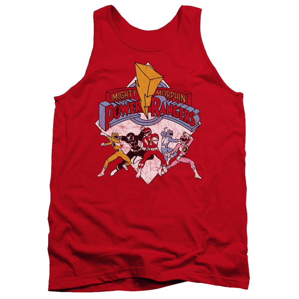 Power Rangers Retro Rangers Mens Tank Top Shirt Red