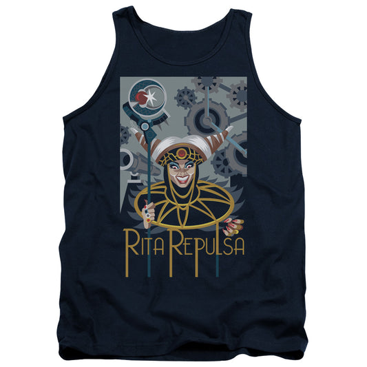 Power Rangers Rita Deco Mens Tank Top Shirt Navy