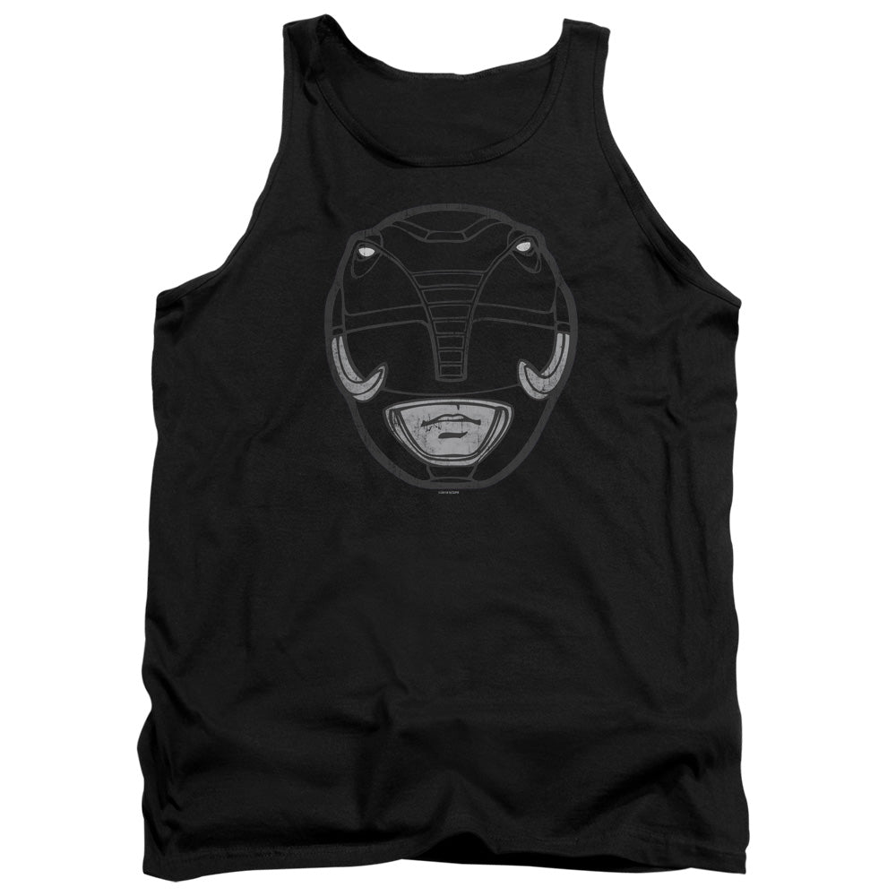 Power Rangers Black Ranger Mask Mens Tank Top Shirt Black