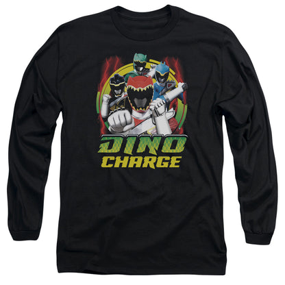 Power Rangers Dino Lightning Mens Long Sleeve Shirt Black