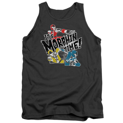 Power Rangers Panels Mens Tank Top Shirt Charcoal