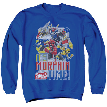 Power Rangers Morphin Time Mens Crewneck Sweatshirt Royal Blue