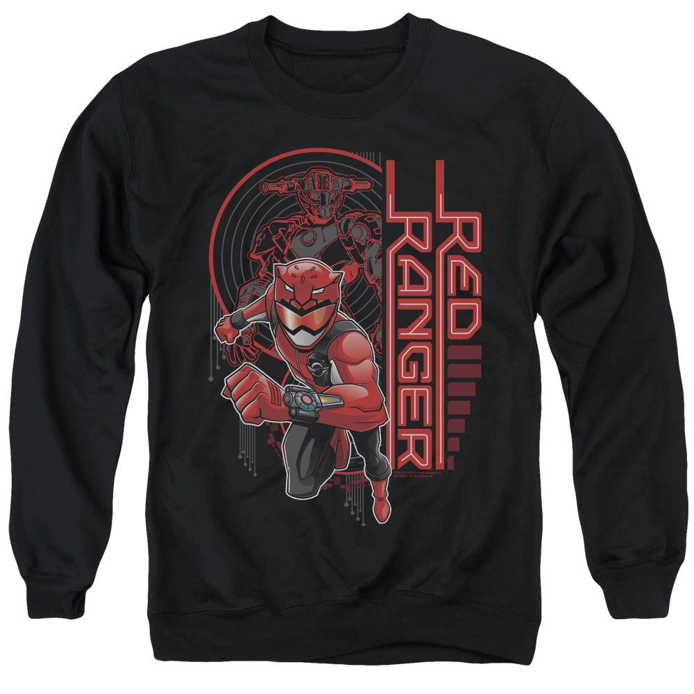 Power Rangers Red Ranger Mens Crewneck Sweatshirt Black