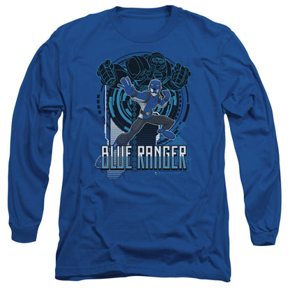 Power Rangers Blue Ranger Mens Long Sleeve Shirt Royal Blue