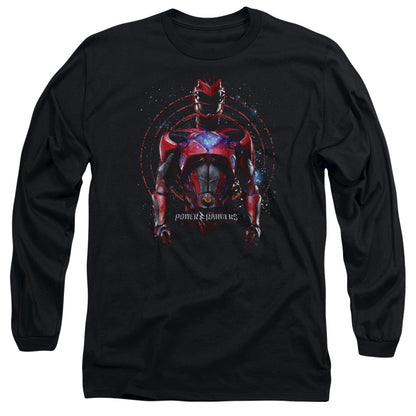 Power Rangers Red Ranger Mens Long Sleeve Shirt Black