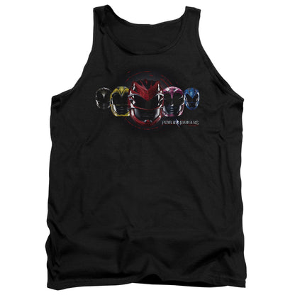 Power Rangers Head Group Mens Tank Top Shirt Black