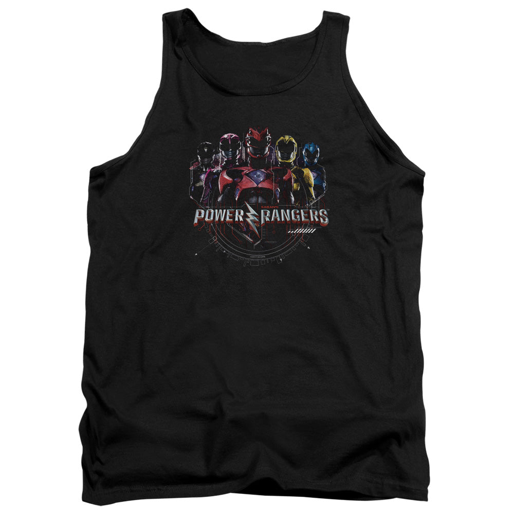 Power Rangers Ranger Circuitry Mens Tank Top Shirt Black