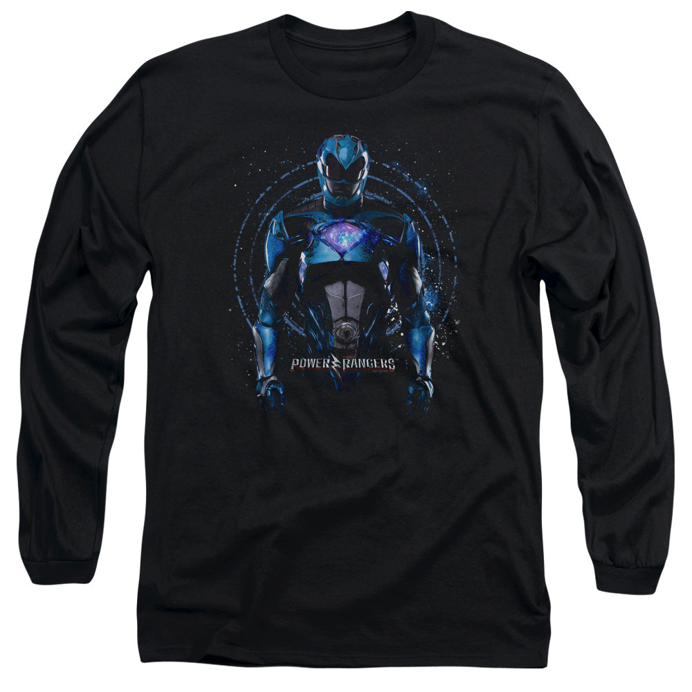 Power Rangers Blue Ranger Mens Long Sleeve Shirt Black