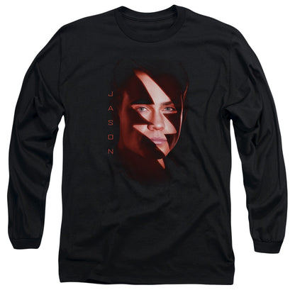 Power Rangers Jason Bolt Mens Long Sleeve Shirt Black Officially Licensed